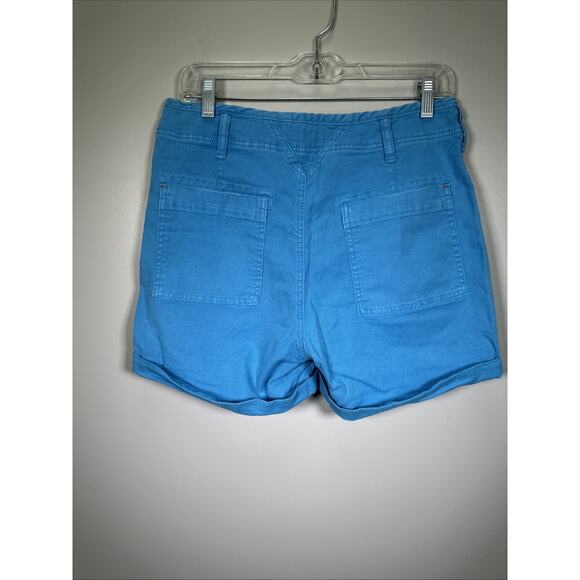 Anthropologie Shorts Womens‎ 28 Blue Cargo The Wanderer Button Fly Casual Preppy - Picture 2 of 7